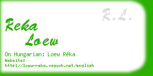reka loew business card